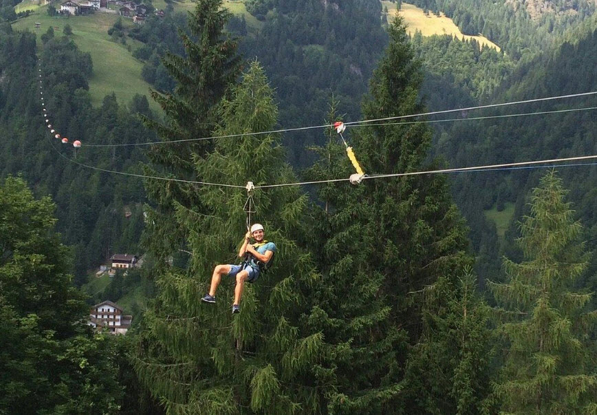 Zipline San Tomaso Cableway Belluno, Italy